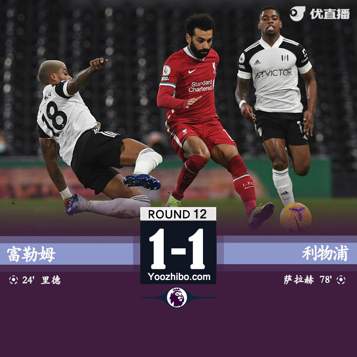 <a href=/zuqiu360/liverpool/ target=_blank class=infotextkey>利物浦</a>1-1富勒姆