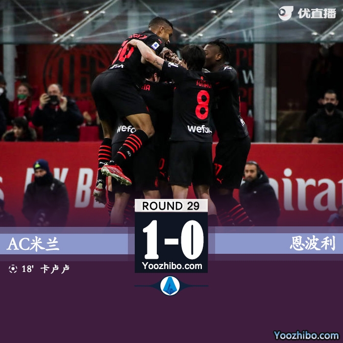 AC米兰1-0恩波利 卡卢卢制胜球迈尼昂神扑救险